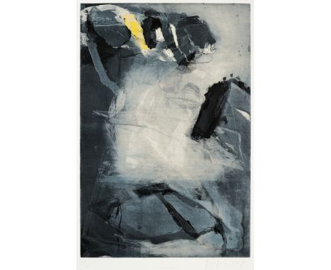 20. Jh.  Radierung. 'Negro-Gris'. U.r. unleserl. mit Bleistift sign. U.m.  bet. U.l. 54/65 num. 74 x 49 cm. Pass. R.