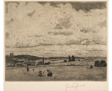 1839 Bernau - 1924 Karlsruhe. Radierung. Wolkenheer II. U.r. mit Bleistift sign. In der Pl.  u.r. monogr. u. 1911 dat. 20 x 2