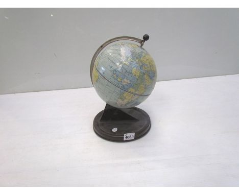 An early/mid 20th Century tin plate globe 