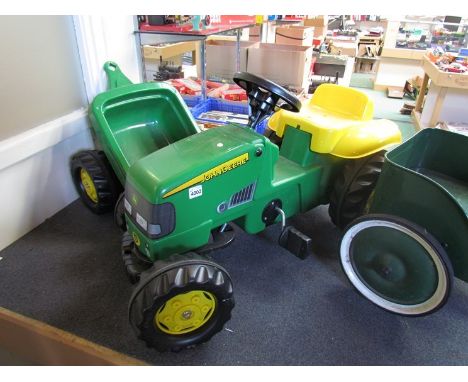 A John Deere tractor and trailer 