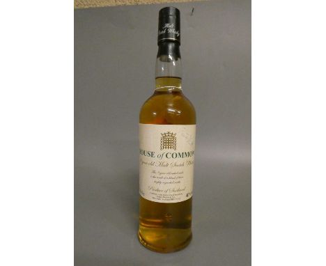 1 bottles House of Commons 8 year old malt scotch whisky, signed by an M.P. (possibly Bob Marshall-Andrews), bottling by Jame