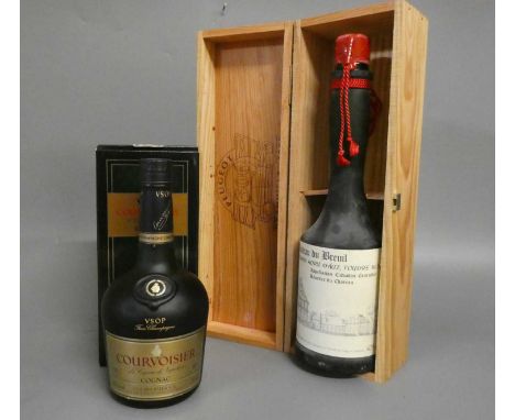 1 bottle Chateau du Breuil, calvados bizouard hors d'age, no. 23, 42%, boxed, together with a Courvoisier VSOP cognac, boxed 