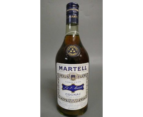 1 bottle Martell three star cognac (Est. plus 24% premium inc. VAT)Condition Report: Good