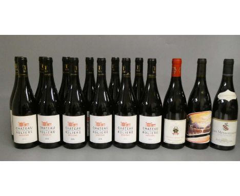 15 bottles of French Rhone, comprising 7 2016 &amp; 5 2015 Chateau La Roliere Brezeme, Cotes-du-Rhone, 1 2012 Saint-Joseph Cl