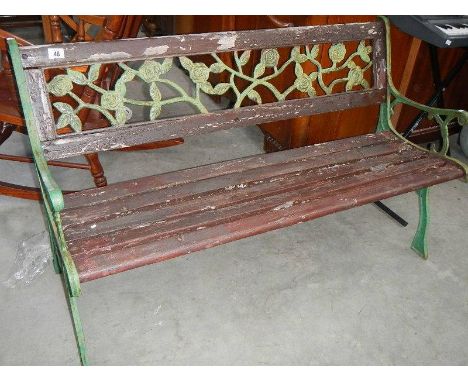 A garden bench,
