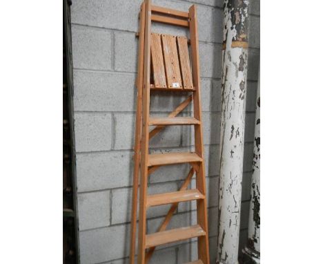 A wooden step ladder etc.,