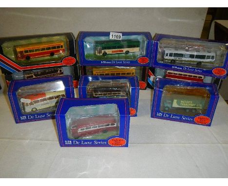 Ten 1:76 scale Exclusive First Editions (EFE) die cast bus models.