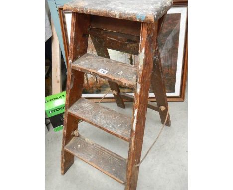 A small old step ladder.
