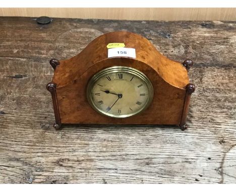 Good quality 1930s burr walnut mantle clock retailed by Mappin &amp; Webb ltd.