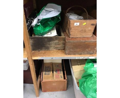 Selection of slides, Classic projector and boxes of odds and ends