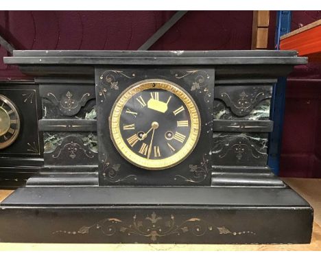 Victorian slate mantel clock
