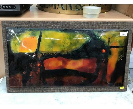 Anne Robin Banks (British, 1931- 2007) enamel on copper plaque - Abstract