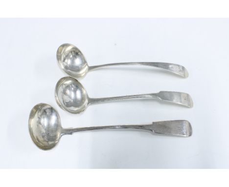 Scottish provincial silver toddy ladle, celtic point, William Ritchie, Perth, 15cm, a Dundee silver ladle by William Constabl