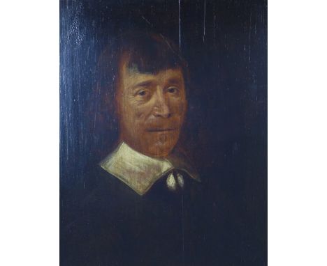Portrait oil on board panel of Bertwald Innes, apparently unsigned in a giltwood frame, Aitken Dott label verso, 40 x 50cm 