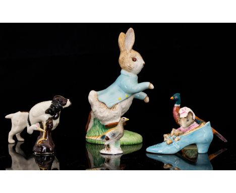 A Small Collection of Ceramic Figures (6) items in total. To include Beswick Peter Rabbit Figure circa 1992 good condition. A