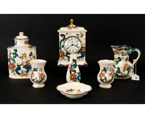 Masons Hand Painted Small Selection of Ceramics 'Java' design comprising jug, bud vase, trinket dish, pair of small vases, Qu