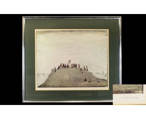 Laurence Stephen Lowry R.A (1887 - 1976) Artist Signed Limited Edition Colour Lithograph Titled 'The Notice Board' A pencil s