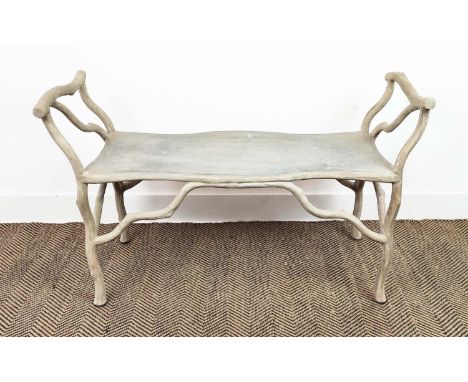 CURREY &amp; COMPANY BEAUJON BENCH, 104cm W approx. 