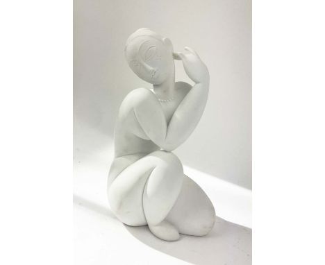 AFTER AMEDEO MODIGLIANI, "Femme Nue", ceramic, 21.5 cm High. 