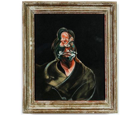 FRANCIS BACON, Isabelle Rawsthorne, off set lithograph, printed by Maeght 1966, 33cm x 25cm, French vintage frame. 