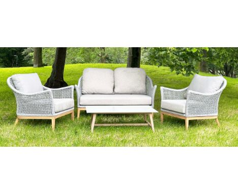 BRAMBLECREST OSLO GARDEN SET, including sofa, 80cm H x 138cm W, two chairs, 77cm W and low table, 33cm H x 100cm W x 60cm D. 