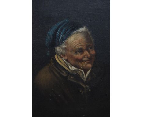 Pair of Italian school oils on canvas, portrait studies of elderly lady and gentleman, 9.5ins x 7.5ins, gilt framed 
