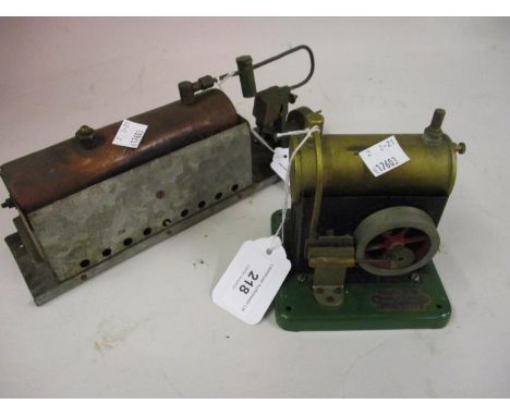S.E.L. Junior, model steam stationary engine together with a scratch built steam stationary engine 