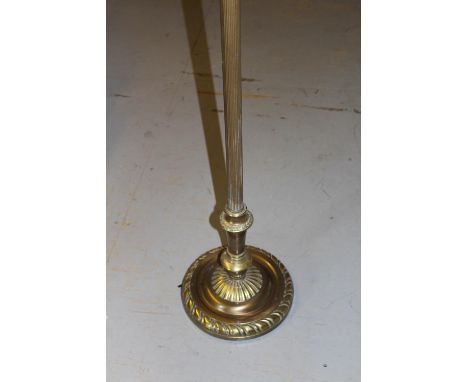 Reproduction brass standard lamp in Edwardian style 