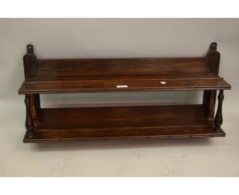 Small 19th Century rosewood two shelf wall bracket30ins wide x 13ins high x 6.25ins deep 