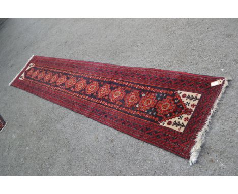 20th Century Belouch runner, 9ft x 1ft 10ins 
