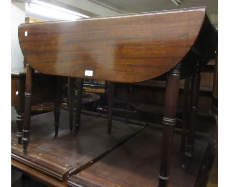 19th Century mahogany drop-leaf Pembroke table, figured mahogany drop-leaf occasional table, 19th Century mahogany commode on