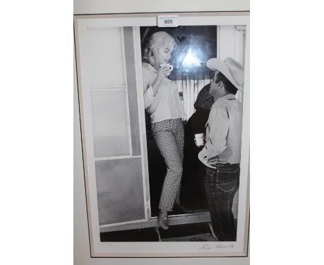 Eve Arnold, Limited Edition 122 / 495 Giclee print, ' Marilyn Monroe with Montgomery Clift, The Misfits 1960 ', bears signatu