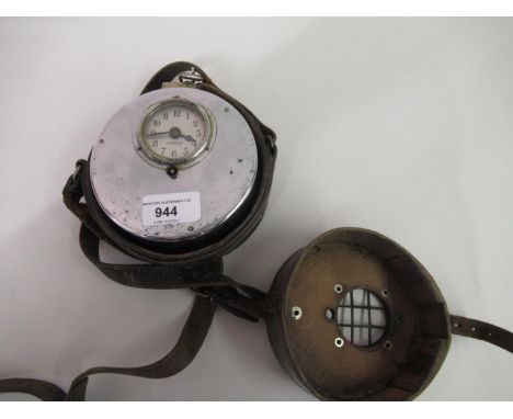 Early 20th Century French nickel plated pigeon timer, the silvered dial signed Charvet, Made in France, 4.5ins diameter with 