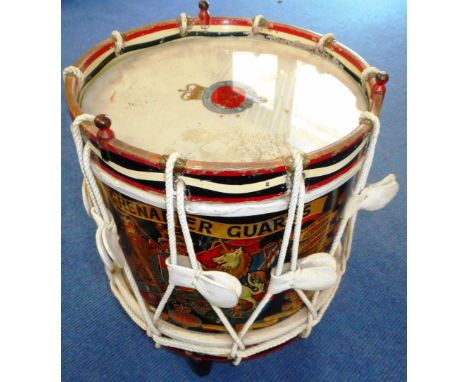 1st Battalion Coldstream Guards bandsman's drum. E II R. With battle honours. 