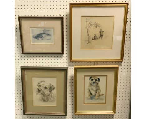 Pictures and prints Lionel Edwards (after)Contemplations, print; others J Lobban, Terrier; Cecil Aldin, etc (4) 