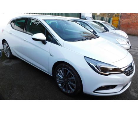 A Vauxhall Astra, reg. FR19 STX, manual, in white, registered miles 1,440, petrol, no past MOT history due to year of manufac