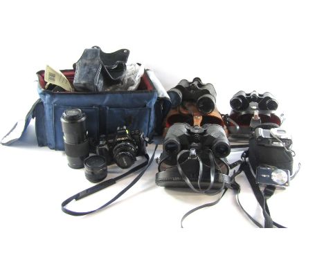 Camera and optic equipment, comprising Polar 10x50 binoculars, Boot Quick Focus Fleet 7x35 binoculars, Boot Admiral 3 8x30mm 