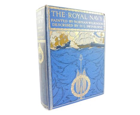 Norman Wilkinson and H L Swinburne.  The Royal Navy ANC black bound edition, bearing inscription from 1907 and 1927. 