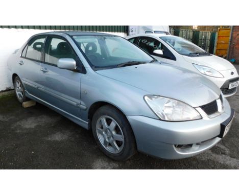 Mitsubishi Lancer Equippe, Registration FY55 GLV, petrol, 1584cc, four door saloon, silver, first registered 28/09/2005, V5 p