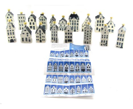 A group of Delftware for KLM Bols liqueur cottages, of varying forms. (18)  