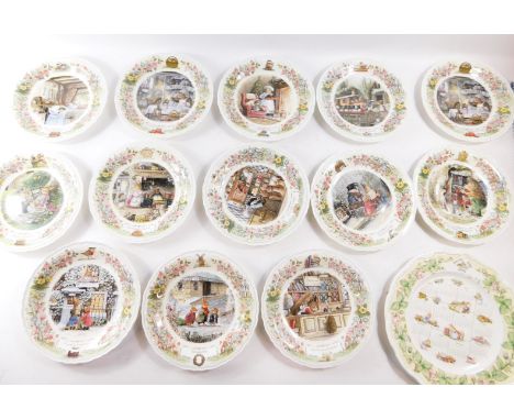 A group of Wedgwood Foxwood Tales collector's plates and a Brambly Hedge calendar plate, comprising A Letter for Rue., Jam Ma