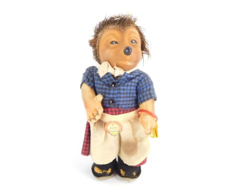 A Micki Steiff Original Hedgehog, bearing label, 18cm high. 