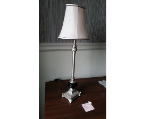 Neutral shade table lamp, metal base, 72 cm high, from the Conference Room - PAT tested Oct 2015