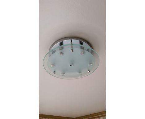 Ceiling electric circular light c 30 cm diameter, one of a number of identical lights from the Garden Rooms