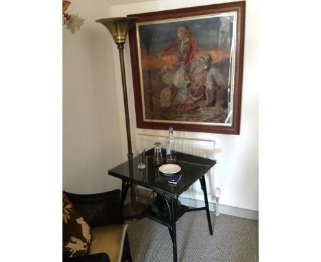 Floor standing uplighter lamp, PAT tested Oct 2015, from Room 18