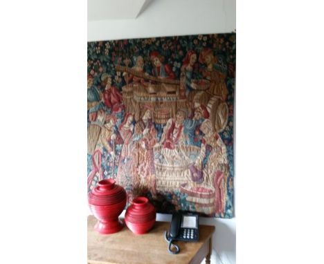 Tapestry wall hanging 103 cm high, 117 cm high, from Room 18