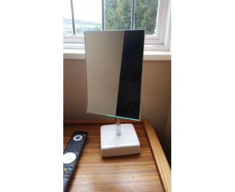 Small dressing table mirror, white ceramic base 34 cm high, from Garden Room 6