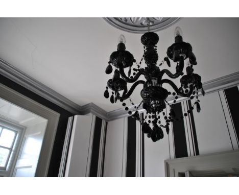 Ceiling chandelier, black , from the Foyer