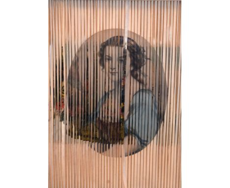 Victorian coloured shutter print depicting a young lady, framed and glazed   Condition: 