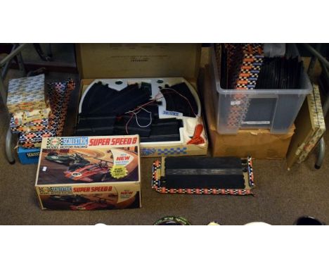 Vintage Scalextric GT Speed Set 69, a Scalextric Super Speed 8 Set, various track etc   Condition: 